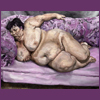 acelightning: naked fat woman asleep on a sofa (fat nude)