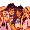 ghostytrainer: rose, dave, jade (these are my best friends.)