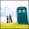 schattenstern: The Doctor, Rose and the Tardis on a far-away planet (DoctorWho - The TARDIS)