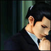 schattenstern: Tseng from Final Fantasy 7, hiding a smile (FF7 - Amused)
