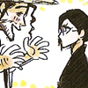 red_dahlia: Shunsui harasses Nanao from Bleach omakes (Shunsui harasses Nanao)
