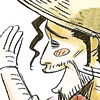 red_dahlia: Shunsui blushing from the Bleach omakes (Shunsui blushes)