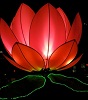 lanterne_rouee: huge lotus lantern with fairy light leaves (lotus lantern leaves)