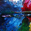 loveandwar: Artist's tools on an abstract mix of vibrant colours.  (Words for everything)