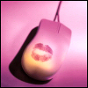phinnia: mouse with kiss mark in lipstick (longdistancelove)