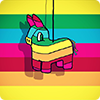 ninetydegrees: Art: rainbow donkey piñata (piñata)