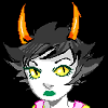 speakveryclearly: Kanaya stares at the viewer with a sharp predatory glow, glaring jade-ringed eyes and matching lipstick. (Amputatrix)