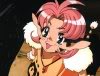 lileyo: A drawing of Merle, a character from the TV show Escaflowne. She gazes up with a joyful look on her cat-girl face. (Merle)