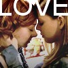 zellieh: Buffy's Willow & Tara leaning in to each other, foreheads touching, eyes closed. Text: LOVE (Buffy Willow/Tara: Love)