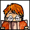 shanaqui: Drawn icon of me reading a book ((Me) Reading a book)
