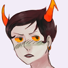 speakveryclearly: With heavy green flush on her face, Kanaya looks up and away. (Unfortunate)