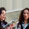 monanotlisa: H.G. Wells handling a warehouse-y gun, Myka looking at it, open-mouthed (Wells & Bering - Warehouse13)
