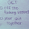 erika: (words: to-do list / internet)