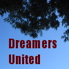 dreamwriteremmy: treetops & sky, text reads "Dreamers United" (Dreamers United)
