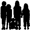 dreamwriteremmy: a group of children's silhouettes (The Dear Ones)