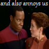 lilly_c: Commander Sisko and Major Kira agreeing with and also annoys us white text (Commander Sisko & Major Kira - annoy us)