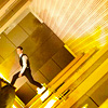 jiele: Inception: Arthur stepping from wall to ceiling during the rotating hallway scene. hall is turned diamondwise. (INC - Defying Gravity)