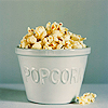 musyc: Stock icon of popcorn in a bucket (Vibe: Popcorn)