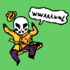 nightmachinery: Chibi-Rorschach jumping and saying "WWAAAWWL" (Echo - Rorschach)