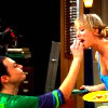 laurenthemself: Big Bang Theory: Sheldon feeding Penny a chocolate. (BBT: Have a chocolate.)