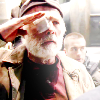 kriski: saul tigh from "battlestar galactica" saluting (fight them till we can't)