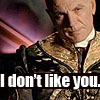 bookblather: A picture of Jacob Carter from Stargate SG-1, text: "I don't like you." (I don't like you)