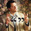lucky397: Supernatural Cass (Super Natural Castiel Air Quotes)