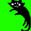 vodka_mutini: An adorable four eyed black cat (vodka mutini goes loop de loop)