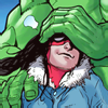 goodbyebird: Comics: The Hulk is snuggling Spider-Woman. It's adorable. (C ∞ snuggles)
