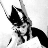 grey_gazania: anna russell dressed as a valkyrie reading a newspaper and looking glum (i'm not making this up)