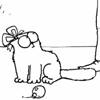 rhivolution: Simon's Cat has a festive bow for the holiday season...and, typically, wants food (winter holidays demand noms: Simon's Cat)