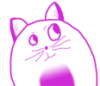 katharsys: Drawn outline of a purple cat, looking to the upper left in confusion. (pic#695930)