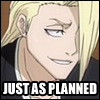 hokuton_punch: A screenshot of Izuru Kira from Bleach looking smug, captioned "JUST AS PLANNED." (bleach kira just as planned)