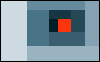ext_96962: Steel blue rectangle spiral based on the golden ratio, centered around a red "eye" (a ant)