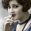 filhotedelua: an vintage photo of a smoking lady (old)