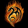 siliconshaman: Tribal dragon wreathed in flames. (Dragon soul)