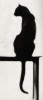 elaineofshalott: Silhouette of a black cat on a gray background. (long-tail)