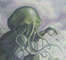 elaineofshalott: Painting of Cthulhu, monstrous creature described by H.P. Lovecraft. (unknowable evil)