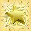 girlpearl: a gold star surrounded by small gold stars (hooray for you)