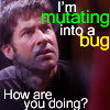 dragonfly: John Sheppard becoming a bug and the words "I'm mutating into a bug.  How are you doing?" (SGA bug)