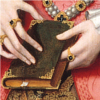kohikari: Princess Elizabeth's hands cradling a book (cat's cradle)