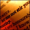 outlineofash: Macro shot of lines from the play Julius Caesar. (Media - Shakespeare)