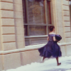 bell: rory gilmore running in the snow in a fancy dress (btvs buffy & satsu)