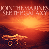 renshai: Picture of Mako armoured assault carrier on alien world, words "Join the Marines, see the Galaxy" above (N7)