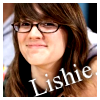 thesynchronomes: A photograph of a teen-aged girl wearing eyeglasses, with white text at a slant reading 'Lishie' (Lishie)