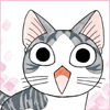 torachan: a cartoon kitten with a surprised/happy expression (chii)