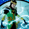 notaswicked: Loki, gathering up his power and grinning with anticipation of a fight (Crackling with power)