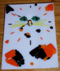 readinggeek451: fused glass clock that looks like a calico cat (cat clock)
