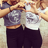 alwayswondered: Two young women making a heart shape with their hands. (f: that's why we're biffs!)