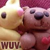 celli: two bears hugging, captioned "wuv" (hugs)
